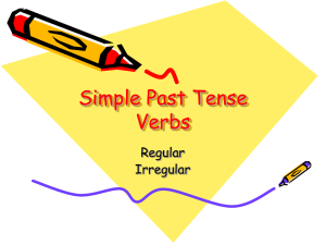 Simple Past Tense Verbs