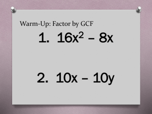Factor by grouping