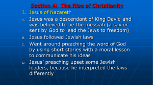Section 4: The Rise of Christianity