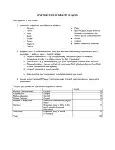 Space Object Presentation Assignment