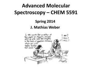 Advanced Molecular Spectrsocopy – CHEM 5591