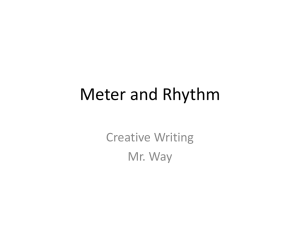 Meter and Rhythm
