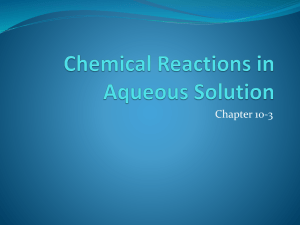 Aqueous Solutions & Net Ionic Equations: Chemistry Presentation