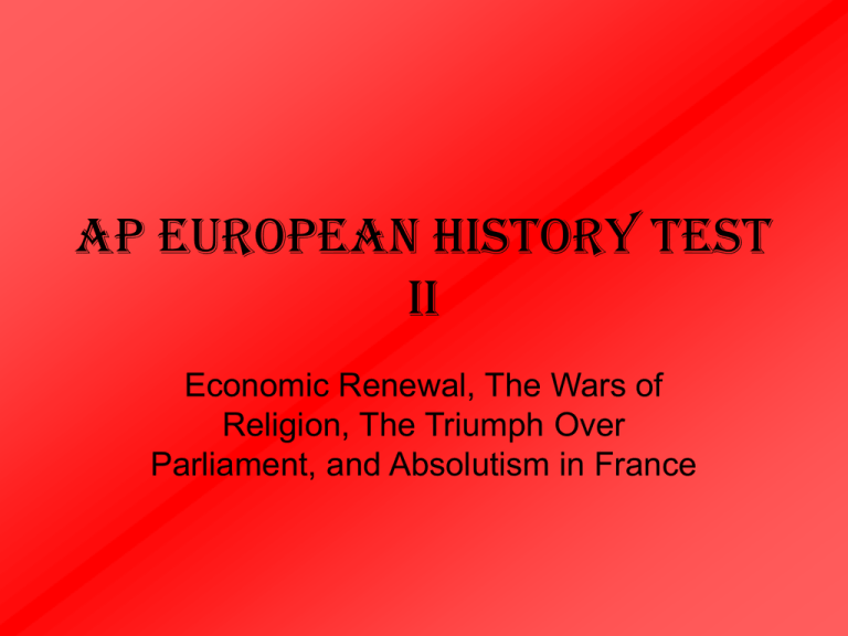 AP European history Test II