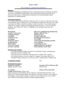 My Resume - Computing Sciences