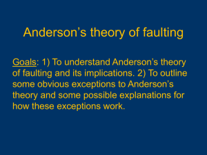 Anderson's Theory of Faulting: Geology Presentation