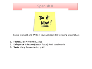 Presentación - MY Spanish class