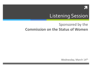 UWEC Commission on the Status of Women Listening Session