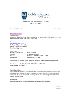 ECO627 Fall 2015 Syllabus