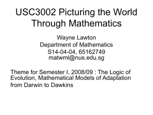USC3002_2008.Lect2 - Department of Mathematics