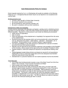 Cash Disbursements Policy - Wichita State University Foundation
