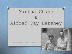 Martha Chase & Alfred Day Hershey