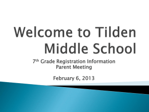 Welcome to Tilden Middle School