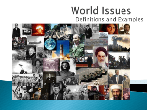 World Issues: Definitions & Examples - Presentation