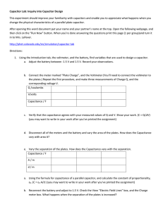 Capacitor Lab: Inquiry into Capacitor Design
