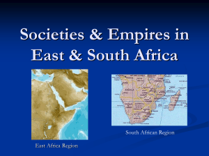 Societies & Empires in East & South Africa