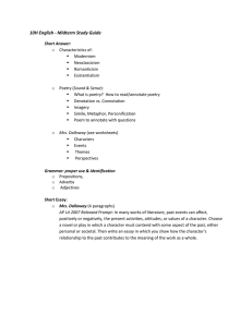 10H English - Midterm Study Guide Short Answer: Characteristics of