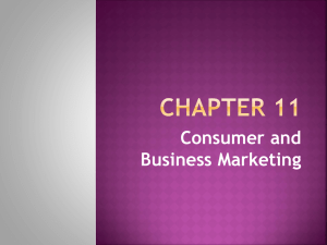 Chapter 11 Consumer and Business Marketing Consumer