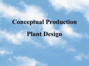 Conceptual Production Plant Design