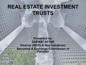 REITs Presentation to Journalists