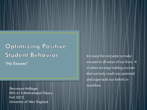 Optimizing Positive Student Behavior
