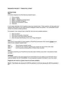 Things Fall Apart Research Project Instructions