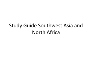 Southwest Asia & North Africa Study Guide