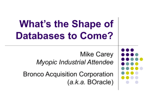 Future of Databases: Relational DBs & Beyond