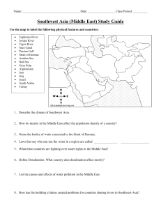 Southwest Asia (Middle East) Study Guide
