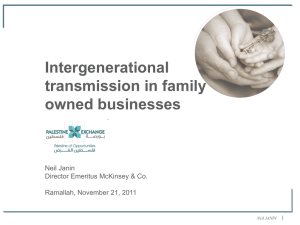 Family-Owned Businesses: Generational Transition