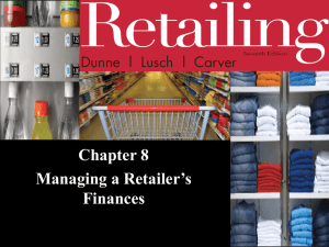 Managing a Retailer's finances