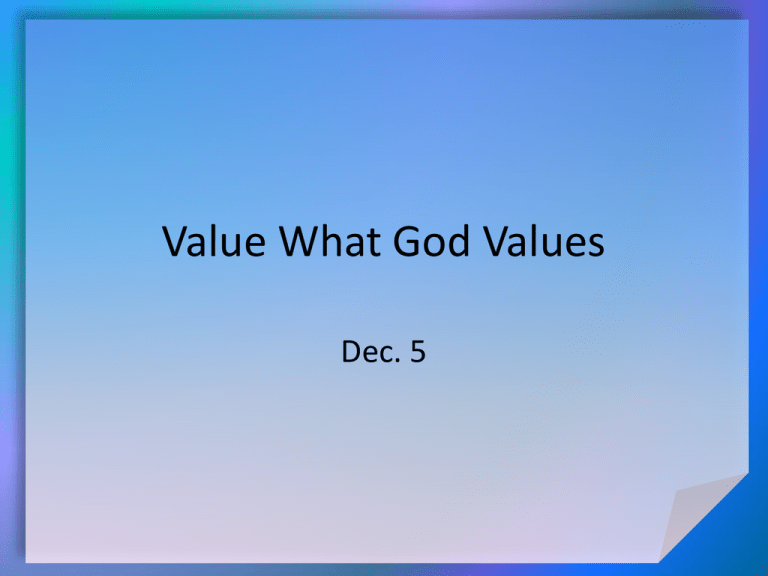 value-what-god-values