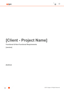 Apigee Functional & Non-Functional Requirements Document