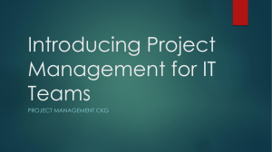 Introducing Project Management for IT Teams