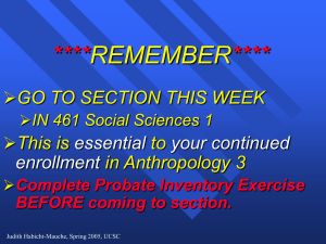 ANTHROPOLOGY 3 INTRODUCTION TO ARCHAEOLOGY