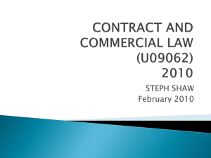 CONTRACT AND COMMERCIAL LAW (U09062)