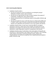Unit 2: Social Inequality Objectives Candidates should be able to