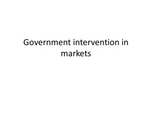 Government intervention in markets