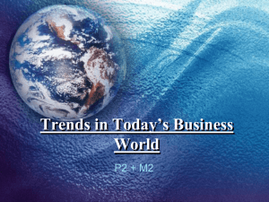 Trends in Today*s Business World