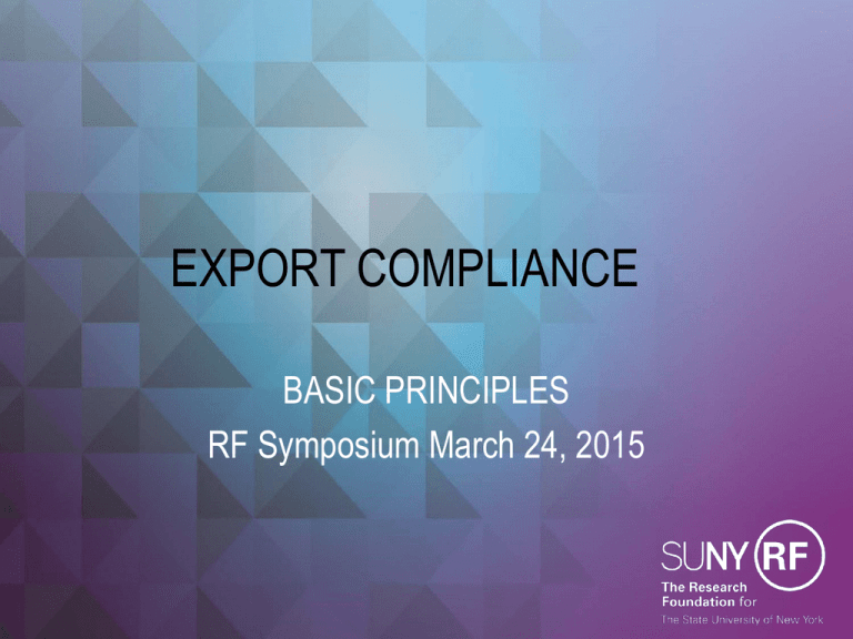 Export Compliance