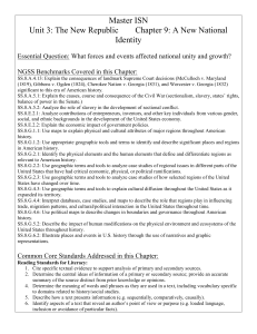 US History: New National Identity - Chapter 9 Unit Plan