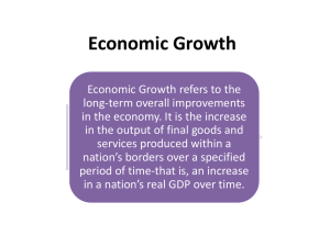 In-Class Notes - Economic Growth