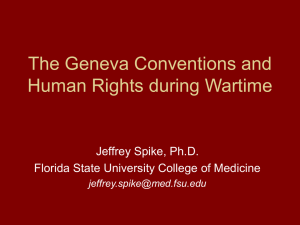 The Geneva Conventions and Human Rights during Wartime