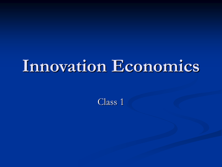 research on economics of innovation