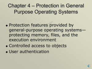 Protected Objects and Methods of Protection with narration