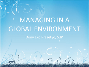 Managing in a global environment