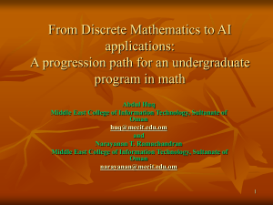 From Discrete Mathematics to AI applications: A progression path for