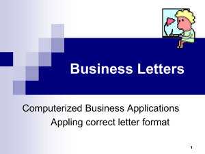 Business Letter Formats: Block Style & Punctuation