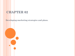 CHAPTER 02 Developing marketing strategies and plans