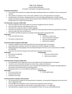 Computer Generations & Language Translators - ICT Grade 8